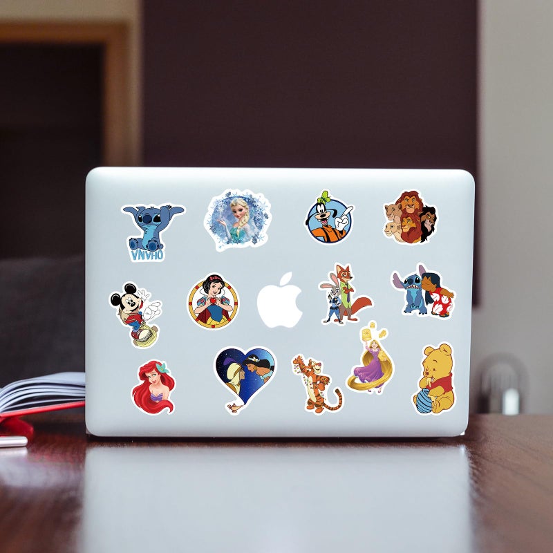 YONGAI 100Pcs Disney Cartoon Sticker for Kids, Cute Cartoon Princess Waterproof Vinyl Decal for Teen Girl Water Bottle Skateboard Notebook Phone Guitar Bike Helmet - Image 4